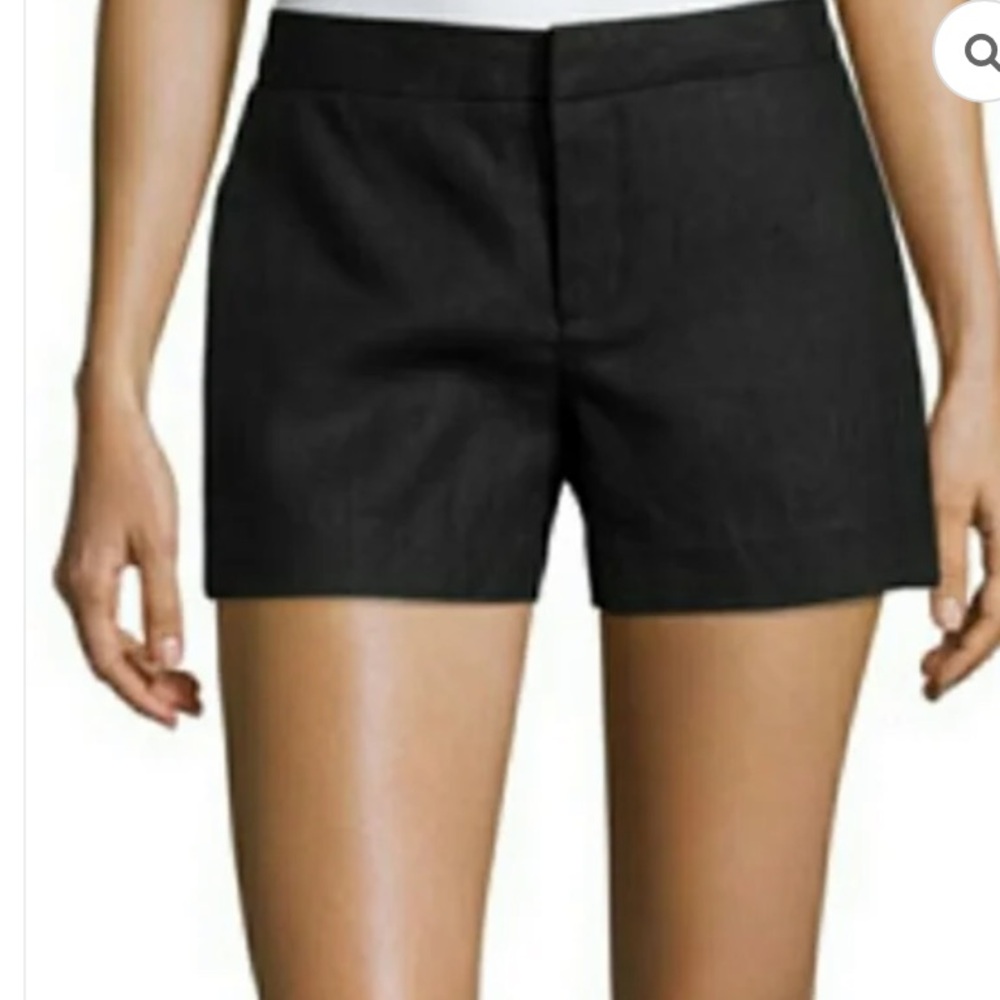 Joie Black Linen Tailored Shorts Sz 6 - Picture 3 of 13